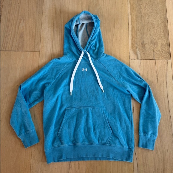 Under Armour Light Blue Loose Sweatshirt Hoodie Size Medium - Picture 1 of 3